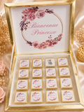 Coffret de 16 chocolats personnalisés – Bienvenue Princesse  Célébrez