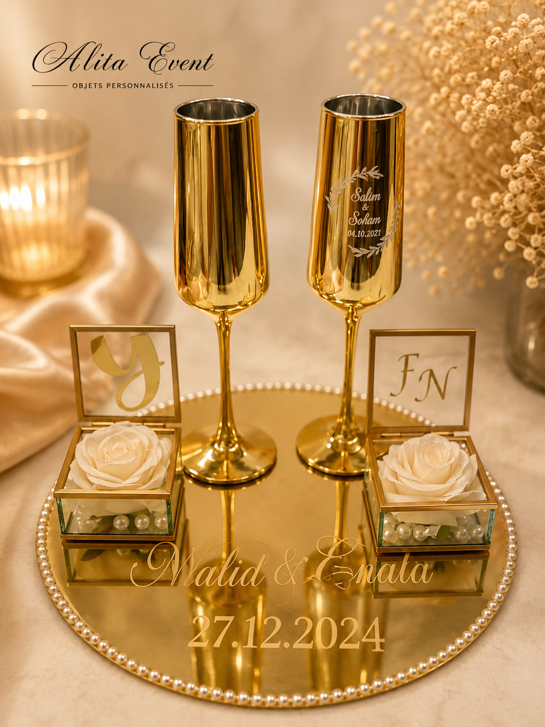 Coffret alliance miroir personnalisé