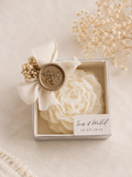 Bougie Fleur dans Coffret Transparent Personnalisé