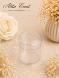 Boîte cylindrique transparente personnalisable
