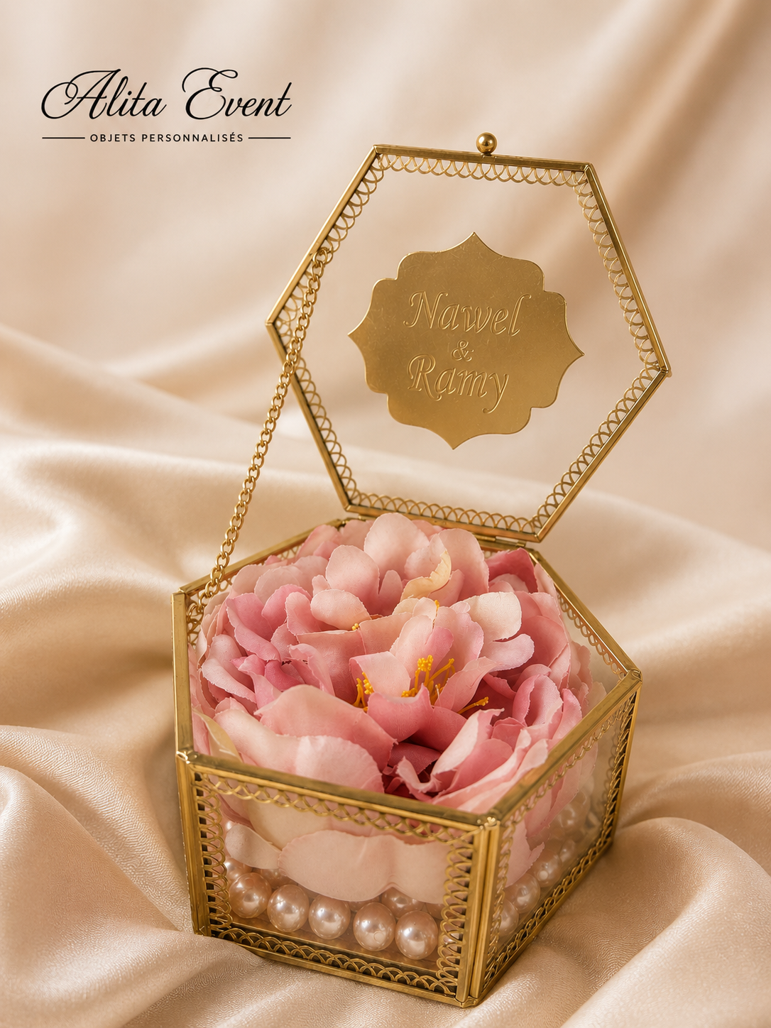 Boîte Fleur Personnalisée de Luxe
