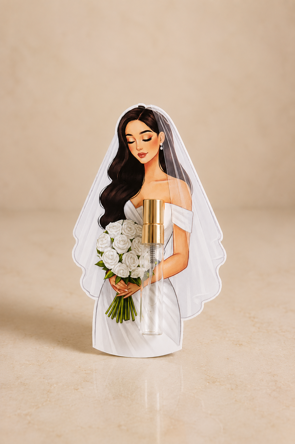 Cadeau Invité Parfum Personnalisé – Mariée Élégante