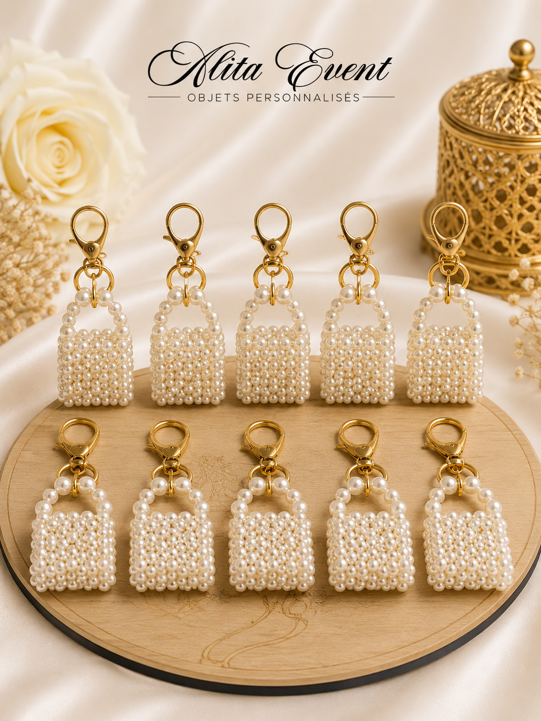 10 Mini sac en perle