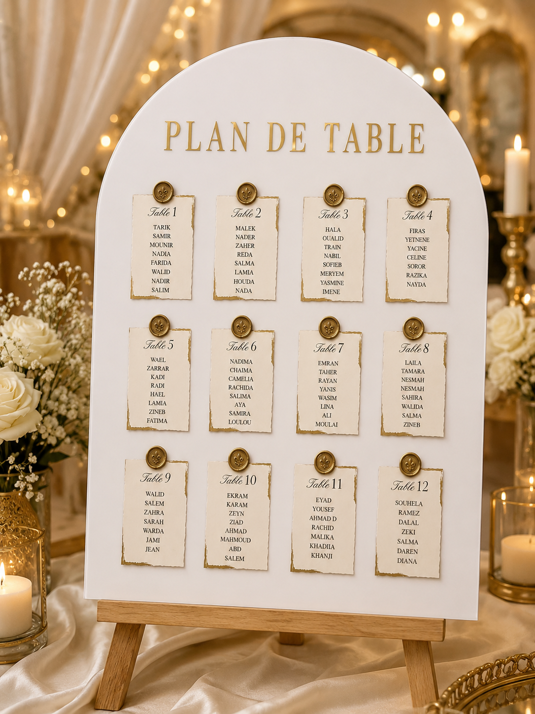 Plan de Table pour Mariage