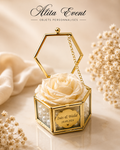 Boîte de Roses avec Perles Décoratives