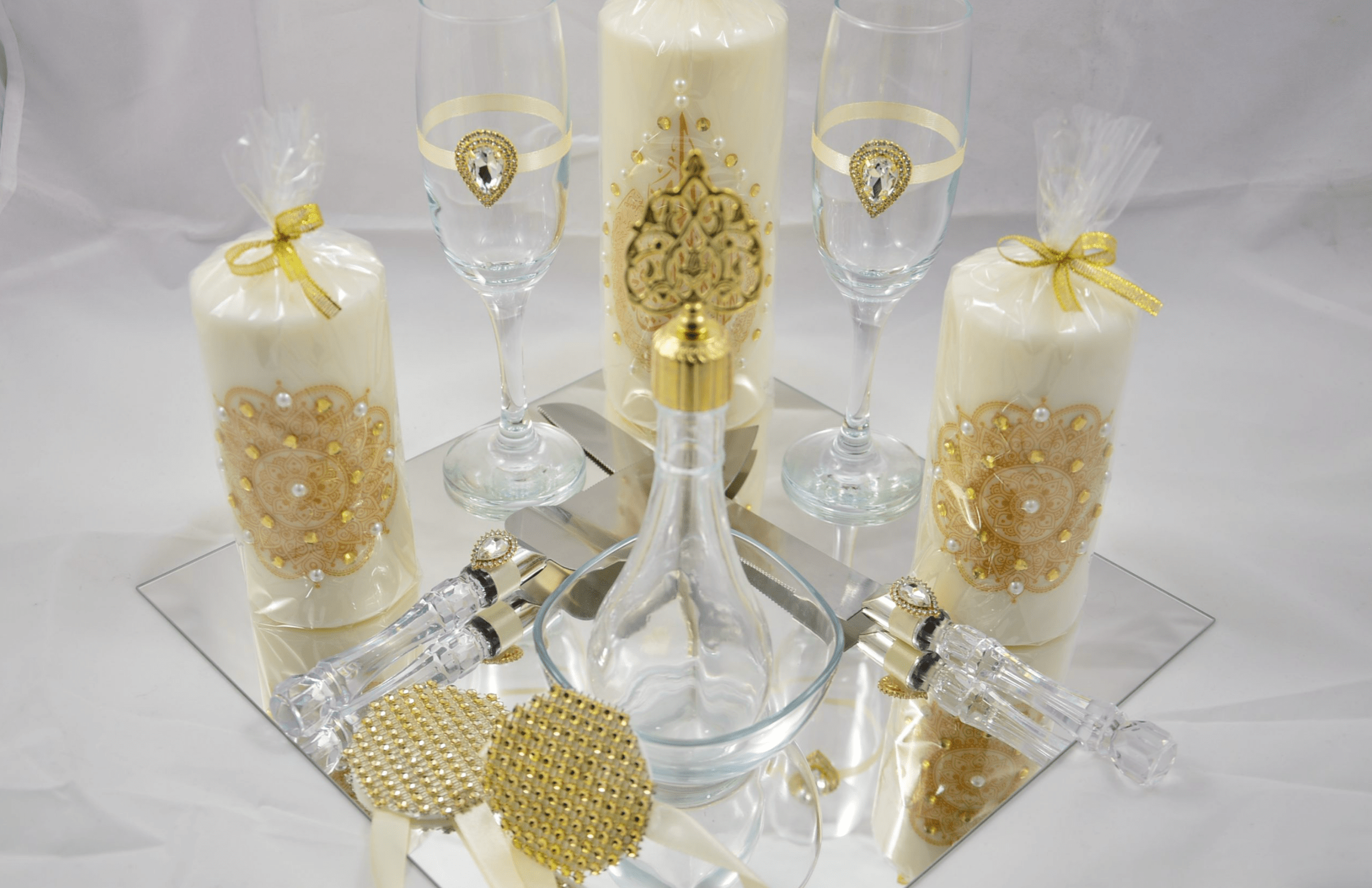 Plateau Bougie et Verre personnalisé