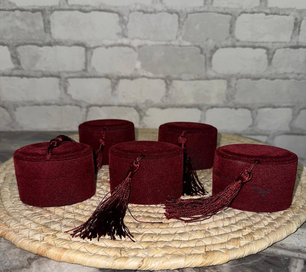 Lot de 10 Contenant à dragées velours - Bordeaux