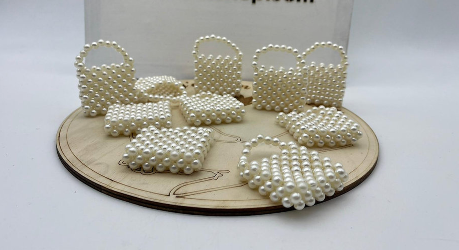 10 Mini sac en perle