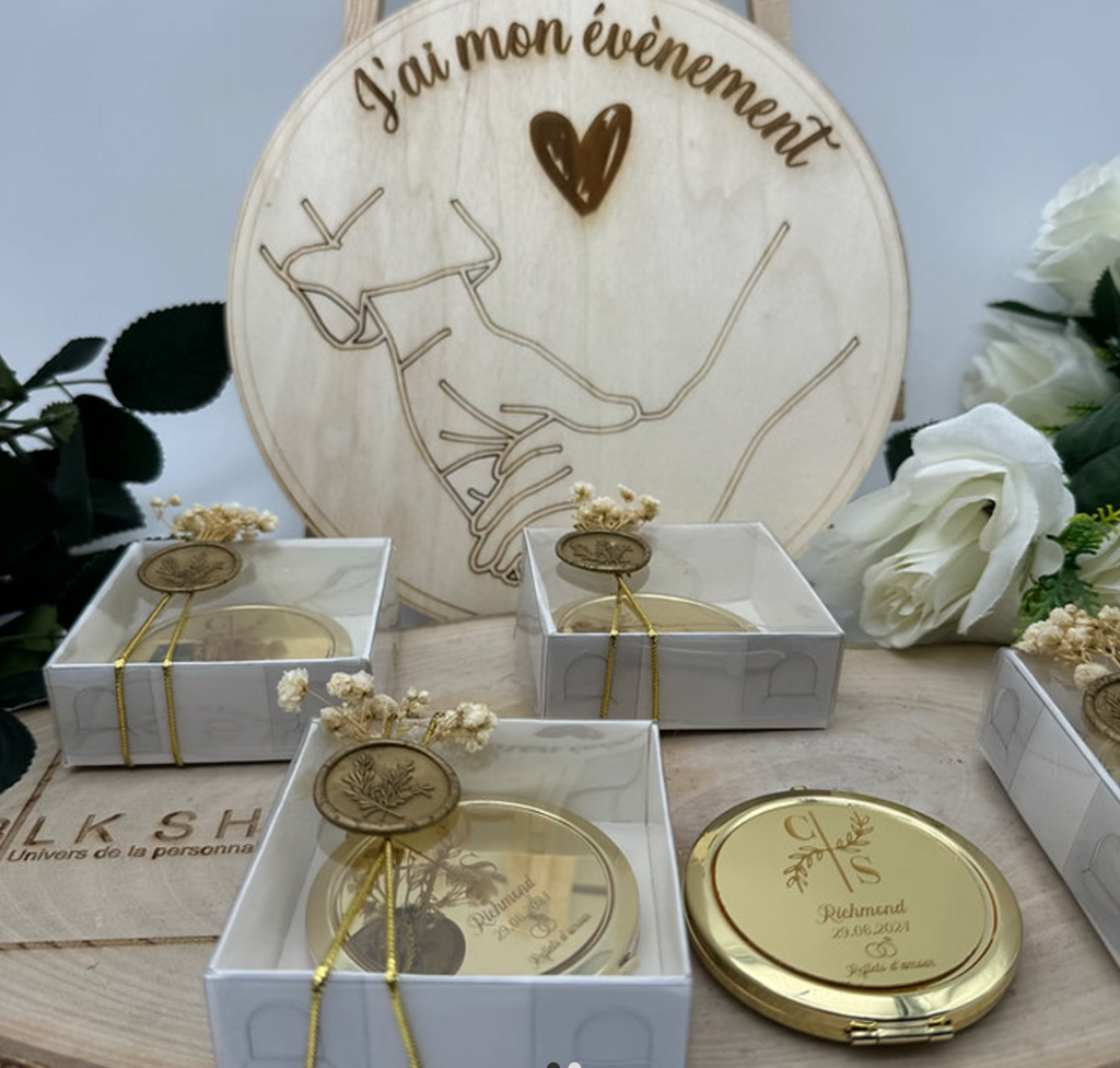 Miroir de poche Luxe personnalisé