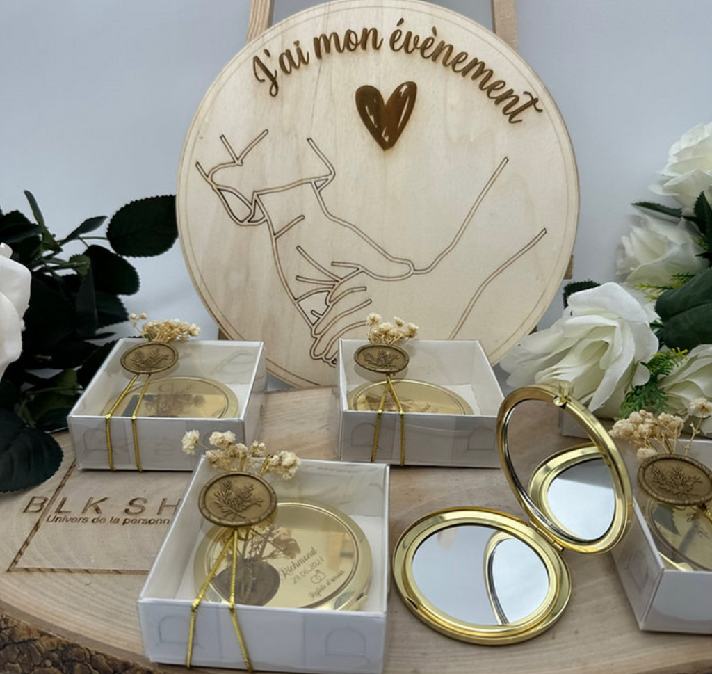 Miroir de poche Luxe personnalisé