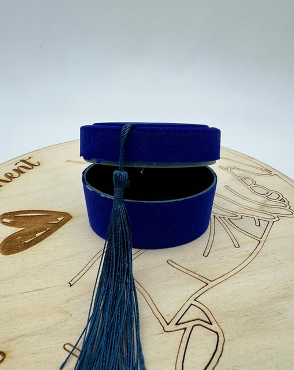 Lot de 10 Contenant à dragées velours - Bleu royal